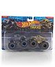 Hot Wheels 909 Pure Muscle Die Cast Monster Truck with Free Wheel Feature- Blue & Yellow