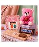 Expelite Rakhi Gift for sister with Chocolate Eraser, Greeting Card and Teddy Online