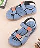 Steprite Abstract Designed Velcro Closure Sandals - Blue