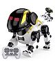 AKN TOYS Smart Robot Dog Toy with Voice Control, Remote Control, LED Eyes, Rechargeable Battery, Multi-Function Interactive Pet,- PACK OF - 1 - ( COLOR MAY VARY )