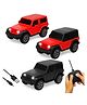 AKN TOYS Remote Control Thar Car with Music, Rechargeable RC Toy, LED Headlights, 20.5x9x8cm, Battery Powered- PACK OF - 1 - Red