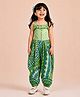 Twisha Cotton Woven Sleeveless Abstract Printed Jumpsuit - Lime Green