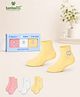 Kidbea Bamboo Knit Pack Of 3 Solid Socks - Pink White & Yellow