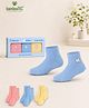 Kidbea Bamboo Knit Pack Of 3 Solid Socks - Yellow Blue & Pink