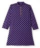 EARTHY TOUCH 100% Cotton Knit Full Sleeves Printed Kurta - Purple