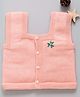 Little Angels Knit Sleeveless Floral Embroidered Vest - Pink