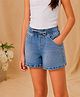 PURPLE UNITED KIDS Denim Knit Washed Shorts - Light Blue