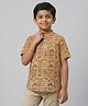 Biglilpeople Cotton Woven Half Sleeves Ethnic & Floral Printed Short Kurta - Multi Colour
