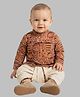 Biglilpeople Cotton Woven Full Sleeves Ethnic Motifs Printed Kurta & Dhoti Set - Multi Colour