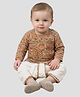 Biglilpeople Cotton Woven Full Sleeves Ethnic Motifs Printed Kurta & Dhoti Set - Multi Colour
