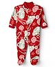 Junior Star Full Sleeves Sweet Treats Printed Footed Sleepsuit - Red