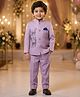 Rikidoos Cotton Woven Full Sleeves Stone Embellished Jodhapuri Coat With Pant - Light Pink