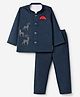 Rikidoos Cotton Woven Full Sleeves Stone Embellished Jodhapuri Coat With Pant - Blue
