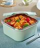 Larah by Borosil Freshbyte 800ml Food Storage Container with Stainless Steel Lid, Microwave Safe Fridge Container for Lunchbox - Green