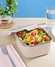 Larah by Borosil 800ml Freshbyte Beige Food Storage Microwave Safe Container with Stainless Steel Lid, Fridge Container for Lunchbox