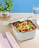 Larah by Borosil Freshbyte 800ml Food Storage Container with Airtight Stainless Steel Lid, Microwave Safe, Fridge & Lunchbox Container - Grey