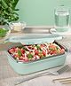 Larah by Borosil Freshbyte 800ml Food Storage Container with Stainless Steel Lid, Microwave Safe Fridge Container for Lunchbox - Green
