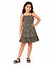 CHILINS Cotton Knit Sleeveless Leopard Printed Dress - Beige