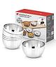 Bergner Signature 304 Stainless Steel Set Of 6 Hammered Bowl 200Ml - Silver