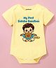 KNITROOT Cotton Knit Raksha Bandhan Theme Half Sleeves My First Raksha Bandhan Text Printed Onesie - Yellow