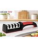 ARCADE TOYS 4 Stage Manual Kitchen Knife Sharpener | Professional Knife Sharpening Tool for Steel Knives | Non-Slip Handle | Safe & Easy to Use Multicolour