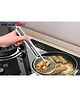 ARCADE TOYS 2-in-1 Stainless Steel Filter Spoon with Clip | Oil Frying Strainer Tong | Multi-Purpose Kitchen Skimmer | Heat Resistant Kitchen Tool