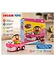 ARCADE TOYS Shinchan Wind-Up Crawling Car Toy for Kids  Key Operated Movable Cartoon Action Figure | Mechanical Crawling Toy | Cute Collectible Gift | Multicolour