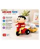 ARCADE TOYS Shinchan with Shiro Wind-Up Tricycle Toy for Kids | Key Operated Moving Action Figure | Cute Cartoon Collectible Toy | Premium Desk Decor | Multicolor