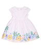 Pantaloons Junior Cotton Woven Cap Sleeves Floral Printed Dress - White