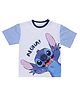 Pantaloons Junior Cotton Knit Lilo & Stitch Featuring Half Sleeves Character Printed Tee - White