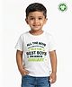 Pranava Organic Cotton Knit Half Sleeves Best Boys Are Born In January Text Printed Tee - White