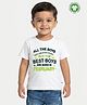 Pranava Organic Cotton Knit Half Sleeves Best Boys Are Born In February Text Printed Tee - White