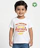 Pranava Organic Cotton Knit Half Sleeves Best Boys Are Born In July Text Printed Tee - White