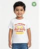 Pranava Organic Cotton Knit Half Sleeves Best Boys Are Born In August Text Printed Tee - White