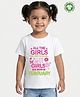 Pranava Organic Cotton Knit Half Sleeves Best Girls Are Born In February Text Printed Tee - White