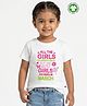 Pranava Organic Cotton Knit Half Sleeves Best Girls Are Born In March Text Printed Tee - White