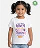 Pranava Organic Cotton Knit Half Sleeves Best Girls Are Born In May Text Printed Tee - White