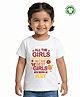 Pranava Organic Cotton Knit Half Sleeves Best Girls Are Born In July Text Printed Tee - White