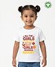 Pranava Organic Cotton Knit Half Sleeves Best Girls Are Born In August Text Printed Tee - White