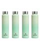 Speedex Stainless Steel Water Bottle 1 Ltr, Leak Proof Screw Cap, BIS Approved 1000 ml Metal Bottle For Daily, Office, School, Gym, Travel Use for Men, Women, Kids, Adults, Dual Green Set of 4