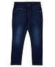 Pantaloons Junior Woven Solid Washed Jeans - Navy Blue