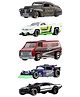 Hot Wheels 5 Pack Toy Cars 1:64 Scale Die-Cast Free Wheel Batman Super Villains Silver Series - Multicolor