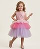 A Little Fable Woven Sleeveless Unicorn Designed Tutu Dress - Multi Colour
