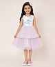 A Little Fable Woven Sleeveless Floral Applique Detailed Mermaid Designed Dress - Multi Colour