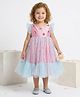 A Little Fable Woven Frill Sleeves Floral Applique Detailed Dress - Multi Colour