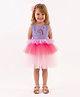 A Little Fable Woven Sleeveless Unicorn Embroidered Tutu Dress - Multi Colour