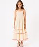 A Little Fable Cotton Woven Sleeveless Lace Embellished Dress - Light Yellow
