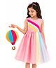A Little Fable Woven Sleeveless Colour Blocked Designed Dress - Light Pink