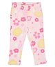 Pantaloons Baby Knit Floral Printed Jeggings - Pink