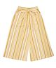 Akkriti by Pantaloons Cotton Flax Woven Striped Palazzo - Yellow